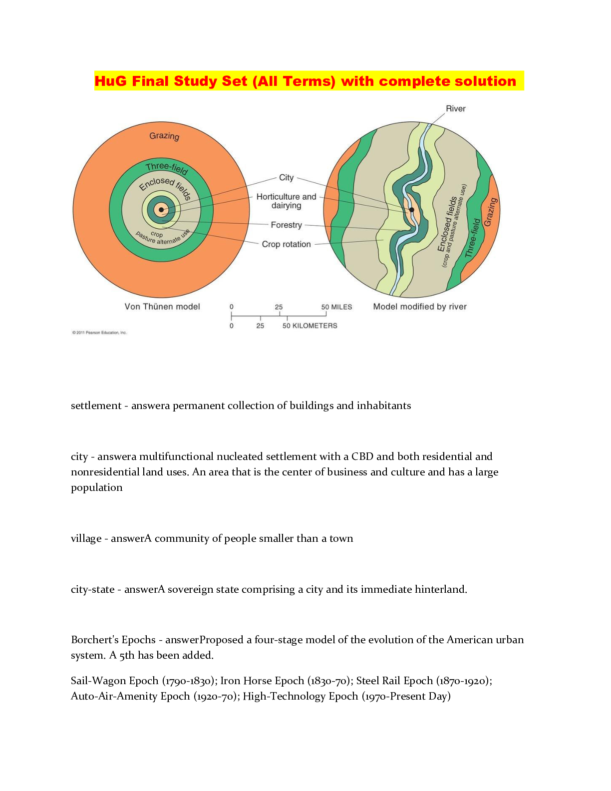 Preview image of HuG Final Study Set (All Terms) with complete solution document